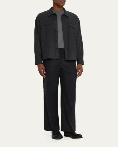Frame Men's Pinstripe Wide Leg Trousers | Thumbnail 6 Frame Men's Pinstripe Wide Leg Trousers | Thumbnail 6