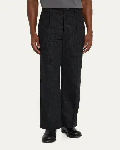 Frame Men's Pinstripe Wide Leg Trousers | Thumbnail 8 Frame Men's Pinstripe Wide Leg Trousers | Thumbnail 8