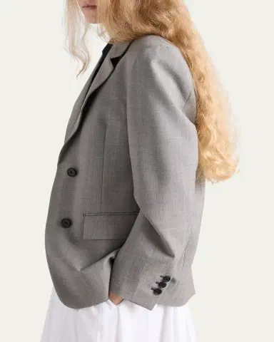 Prada Grisaglia Check Single-Breasted Blazer Jacket | Thumbnail 4 Prada Grisaglia Check Single-Breasted Blazer Jacket | Thumbnail 4
