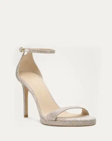 Stuart Weitzman Nudist Metallic Ankle-Strap Platform Sandals | Thumbnail 2 Stuart Weitzman Nudist Metallic Ankle-Strap Platform Sandals | Thumbnail 2
