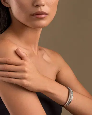 GIORGIO B Palmetta Titanium and 18K Rose Gold Diamond Cuff Bracelet | Thumbnail 2 GIORGIO B Palmetta Titanium and 18K Rose Gold Diamond Cuff Bracelet | Thumbnail 2
