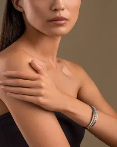 GIORGIO B Palmetta Titanium and 18K Rose Gold Diamond Cuff Bracelet | Thumbnail 3 GIORGIO B Palmetta Titanium and 18K Rose Gold Diamond Cuff Bracelet | Thumbnail 3