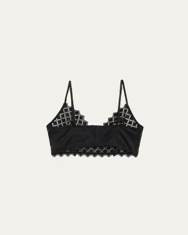 Kiki De Montparnasse Lamine Diamond-Embroidered Longline Bra | Thumbnail 2 Kiki De Montparnasse Lamine Diamond-Embroidered Longline Bra | Thumbnail 2