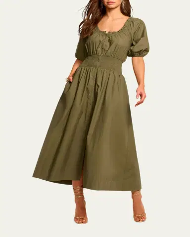 Ramy Brook Laura Puff-Sleeve Midi Shirtdress | Thumbnail 5 Ramy Brook Laura Puff-Sleeve Midi Shirtdress | Thumbnail 5
