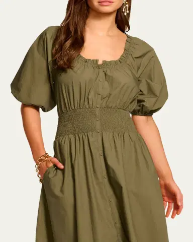 Ramy Brook Laura Puff-Sleeve Midi Shirtdress | Thumbnail 7 Ramy Brook Laura Puff-Sleeve Midi Shirtdress | Thumbnail 7