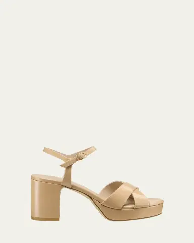 Stuart Weitzman Dayna Patent Crisscross Platform Sandals | Thumbnail 2 Stuart Weitzman Dayna Patent Crisscross Platform Sandals | Thumbnail 2