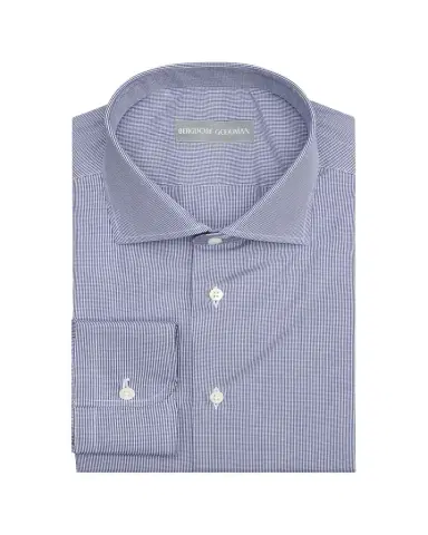 Bergdorf Goodman Men's Cotton Micro-Check Spread Collar Dress Shirt | Thumbnail 1 Bergdorf Goodman Men's Cotton Micro-Check Spread Collar Dress Shirt | Thumbnail 1