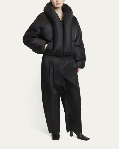 Alaïa Taffeta Padded Bomber Jacket | Thumbnail 4 Alaïa Taffeta Padded Bomber Jacket | Thumbnail 4