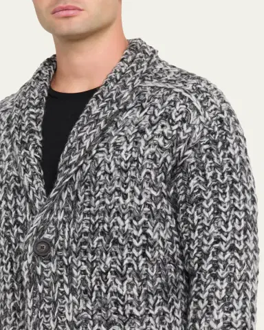 Iris Von Arnim Men's Basilius Cashmere-Silk Oversized Fit Cardigan | Thumbnail 2 Iris Von Arnim Men's Basilius Cashmere-Silk Oversized Fit Cardigan | Thumbnail 2