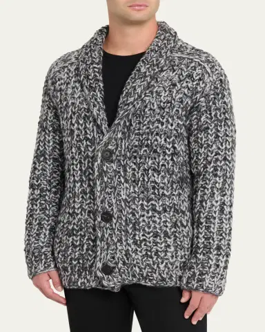 Iris Von Arnim Men's Basilius Cashmere-Silk Oversized Fit Cardigan | Thumbnail 3 Iris Von Arnim Men's Basilius Cashmere-Silk Oversized Fit Cardigan | Thumbnail 3