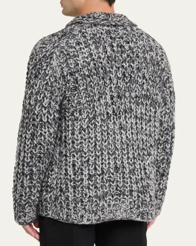 Iris Von Arnim Men's Basilius Cashmere-Silk Oversized Fit Cardigan | Thumbnail 4 Iris Von Arnim Men's Basilius Cashmere-Silk Oversized Fit Cardigan | Thumbnail 4