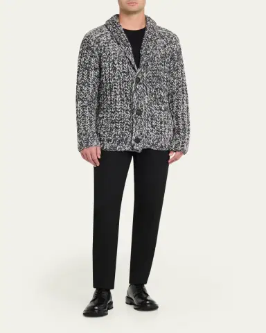 Iris Von Arnim Men's Basilius Cashmere-Silk Oversized Fit Cardigan | Thumbnail 5 Iris Von Arnim Men's Basilius Cashmere-Silk Oversized Fit Cardigan | Thumbnail 5