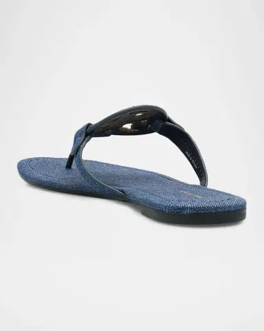 Tory Burch Miller Denim Logo Thong Sandals | Thumbnail 3 Tory Burch Miller Denim Logo Thong Sandals | Thumbnail 3