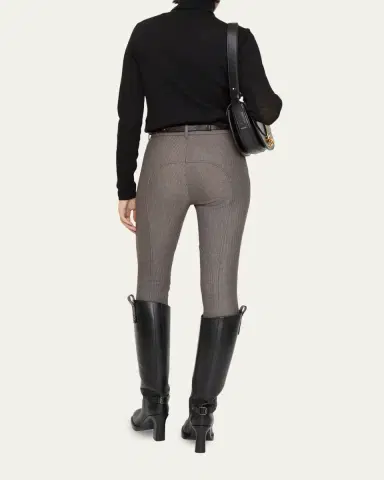 Burberry Anne Herringbone Skinny-Leg Jodhpur Pants | Thumbnail 3 Burberry Anne Herringbone Skinny-Leg Jodhpur Pants | Thumbnail 3
