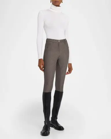 Burberry Anne Herringbone Skinny-Leg Jodhpur Pants | Thumbnail 6 Burberry Anne Herringbone Skinny-Leg Jodhpur Pants | Thumbnail 6