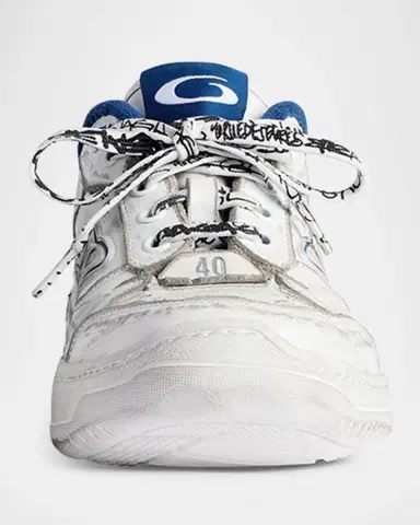 Balenciaga Men's Hamptons Calfskin Low-Top Sneakers | Thumbnail 7 Balenciaga Men's Hamptons Calfskin Low-Top Sneakers | Thumbnail 7