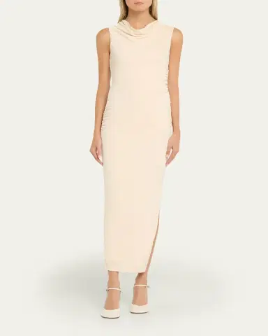 Anna Quan Amali Draped Cowl-Neck Jersey Dress | Thumbnail 2 Anna Quan Amali Draped Cowl-Neck Jersey Dress | Thumbnail 2