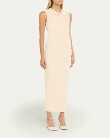 Anna Quan Amali Draped Cowl-Neck Jersey Dress | Thumbnail 4 Anna Quan Amali Draped Cowl-Neck Jersey Dress | Thumbnail 4