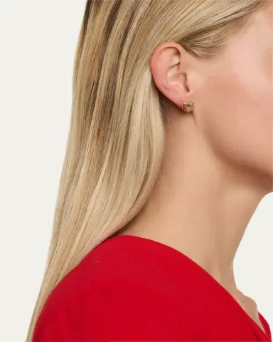 Sydney Evan Small Puffy Icon Heart Stud Earrings | Thumbnail 2 Sydney Evan Small Puffy Icon Heart Stud Earrings | Thumbnail 2