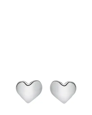 Oscar de la Renta Smooth Heart Stud Earrings, Silver | Thumbnail 1 Oscar de la Renta Smooth Heart Stud Earrings, Silver | Thumbnail 1