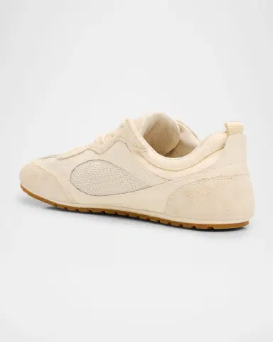 Tory Burch Field Leather and Suede Low-Top Sneakers | Thumbnail 3 Tory Burch Field Leather and Suede Low-Top Sneakers | Thumbnail 3