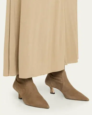 Stuart Weitzman 50mm Vinnie Suede Stretch Booties | Thumbnail 2 Stuart Weitzman 50mm Vinnie Suede Stretch Booties | Thumbnail 2
