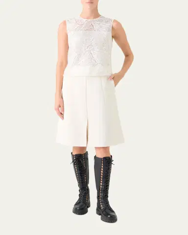 Akris Double-Face Cotton Knee-Length Skirt | Thumbnail 2 Akris Double-Face Cotton Knee-Length Skirt | Thumbnail 2