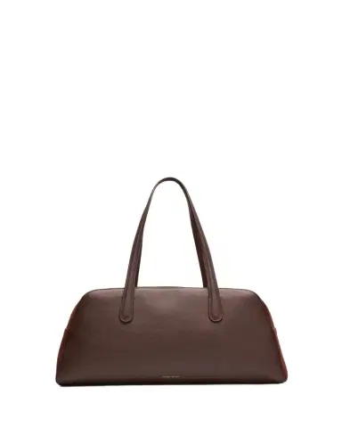 Mansur Gavriel Helios Large Leather & Suede East-West Shoulder Bag | Thumbnail 1 Mansur Gavriel Helios Large Leather & Suede East-West Shoulder Bag | Thumbnail 1