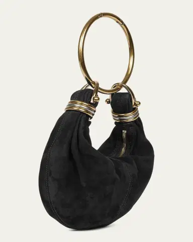 Chloé Bracelet Hobo Bag in Suede | Thumbnail 3 Chloé Bracelet Hobo Bag in Suede | Thumbnail 3