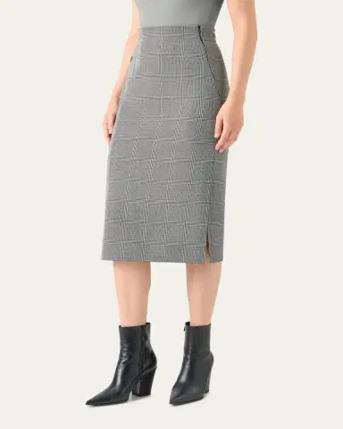 Akris Prince of Wales Check Pencil Skirt | Thumbnail 4 Akris Prince of Wales Check Pencil Skirt | Thumbnail 4