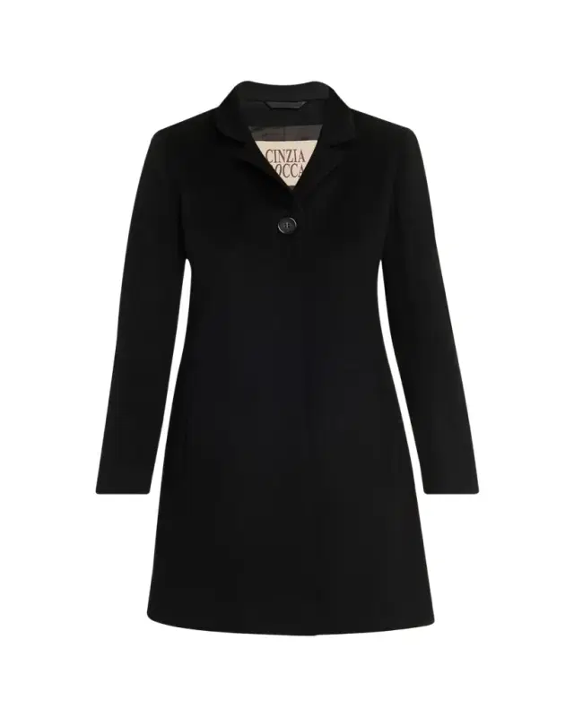 Pure Wool Coat with Inverted Collar Pure Wool Coat with Inverted Collar