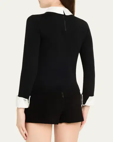 ALICE + OLIVIA Porla Collared Sweater | Thumbnail 3 ALICE + OLIVIA Porla Collared Sweater | Thumbnail 3