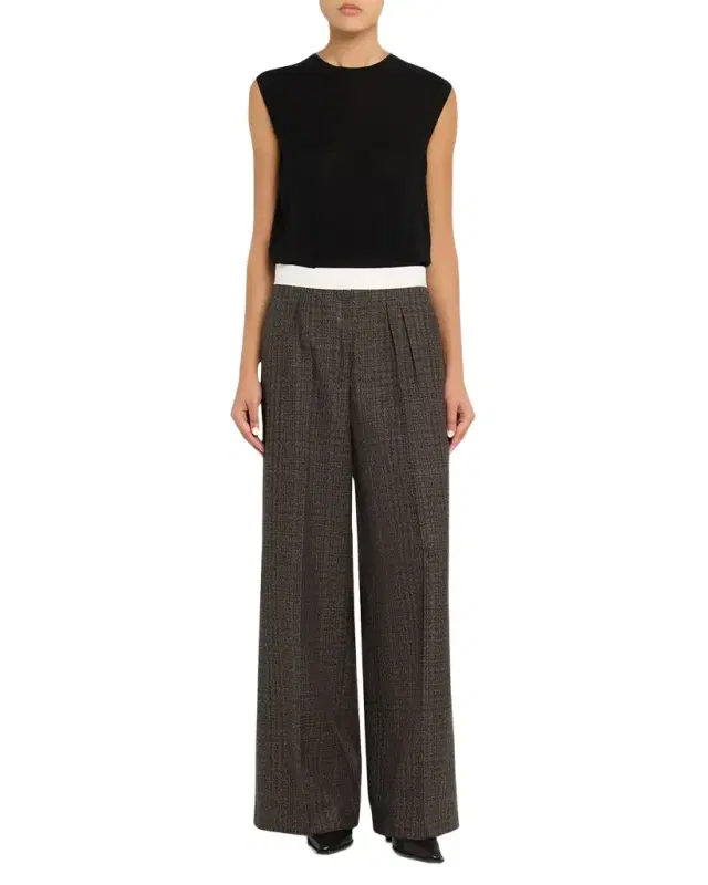 Elia Plaid Italian Wool Trousers Elia Plaid Italian Wool Trousers