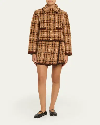 Cara Cara Jodi Plaid Wrap Skirt | Thumbnail 2 Cara Cara Jodi Plaid Wrap Skirt | Thumbnail 2