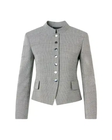 Akris Deva Prince Of Wales Wool Single-Breasted Jacket | Thumbnail 1 Akris Deva Prince Of Wales Wool Single-Breasted Jacket | Thumbnail 1