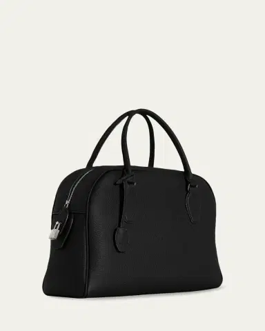 The Row India 12.00 Top-Handle Bowling Bag in Leather | Thumbnail 2 The Row India 12.00 Top-Handle Bowling Bag in Leather | Thumbnail 2