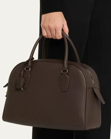 The Row India 12.00 Top-Handle Bowling Bag in Leather | Thumbnail 5 The Row India 12.00 Top-Handle Bowling Bag in Leather | Thumbnail 5
