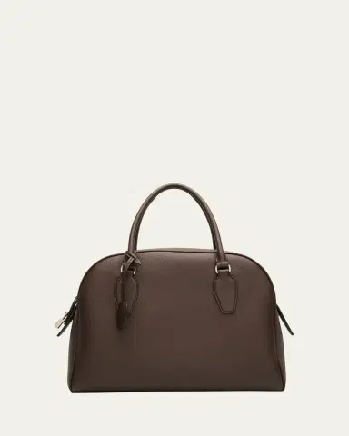 The Row India 12.00 Top-Handle Bowling Bag in Leather | Thumbnail 8 The Row India 12.00 Top-Handle Bowling Bag in Leather | Thumbnail 8