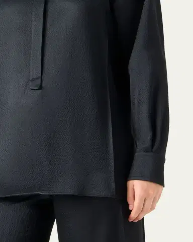 Akris Hammered Silk-Wool Button-Down Shirt | Thumbnail 5 Akris Hammered Silk-Wool Button-Down Shirt | Thumbnail 5