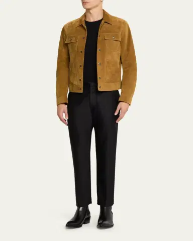 Tom Ford Men's Burnished Leather Chelsea Boots | Thumbnail 3 Tom Ford Men's Burnished Leather Chelsea Boots | Thumbnail 3