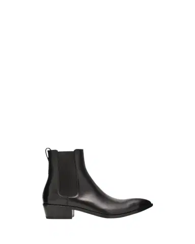 Tom Ford Men's Burnished Leather Chelsea Boots | Thumbnail 1 Tom Ford Men's Burnished Leather Chelsea Boots | Thumbnail 1