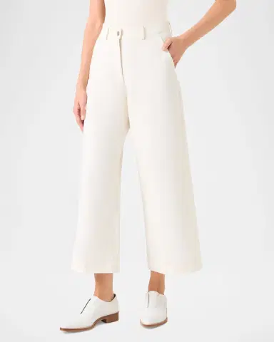 Akris Finn Cotton-Linen Gabardine Wide-Leg Pants | Thumbnail 8 Akris Finn Cotton-Linen Gabardine Wide-Leg Pants | Thumbnail 8