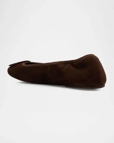 Tory Burch Reva Travel Suede Ballet Flats | Thumbnail 3 Tory Burch Reva Travel Suede Ballet Flats | Thumbnail 3