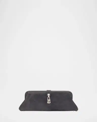 Gabriela Hearst Baguette Suede Clutch Bag | Thumbnail 2 Gabriela Hearst Baguette Suede Clutch Bag | Thumbnail 2