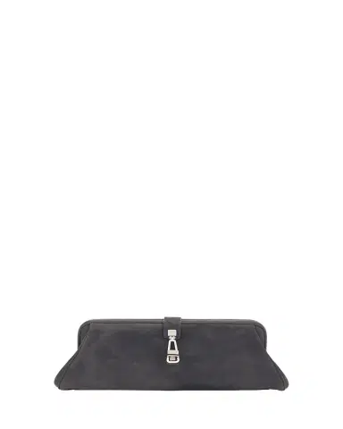 Gabriela Hearst Baguette Suede Clutch Bag | Thumbnail 1 Gabriela Hearst Baguette Suede Clutch Bag | Thumbnail 1