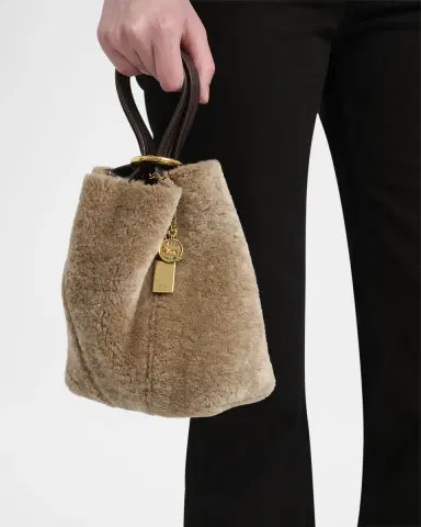 Chloé Spin Mini Shearling Bucket Bag | Thumbnail 6 Chloé Spin Mini Shearling Bucket Bag | Thumbnail 6