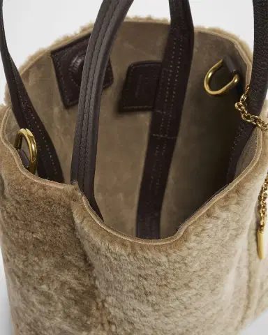 Chloé Spin Mini Shearling Bucket Bag | Thumbnail 8 Chloé Spin Mini Shearling Bucket Bag | Thumbnail 8
