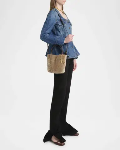 Chloé Spin Mini Shearling Bucket Bag | Thumbnail 9 Chloé Spin Mini Shearling Bucket Bag | Thumbnail 9