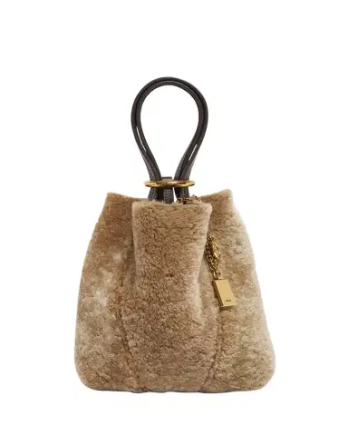 Chloé Spin Mini Shearling Bucket Bag | Thumbnail 1 Chloé Spin Mini Shearling Bucket Bag | Thumbnail 1