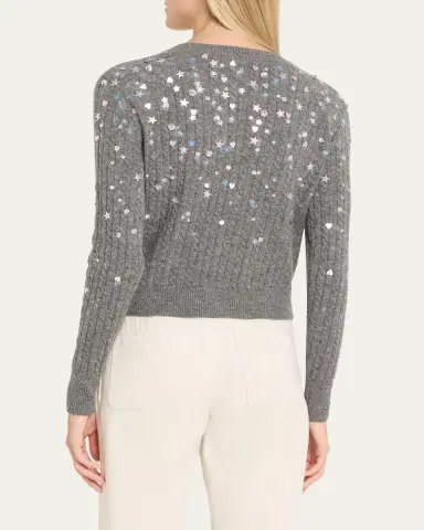 BERNADETTE Gilberte Stardust Cable-Knit Cardigan | Thumbnail 3 BERNADETTE Gilberte Stardust Cable-Knit Cardigan | Thumbnail 3